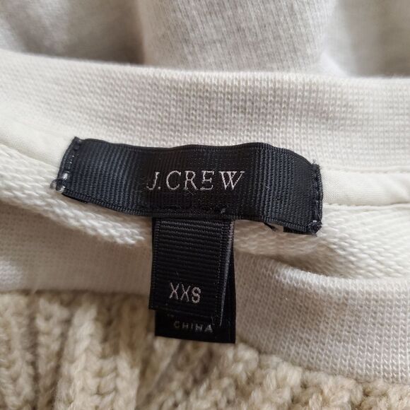 J. Crew Tan Sweater Front Cream Sweatshirt (XXS) - Picture 6 of 6